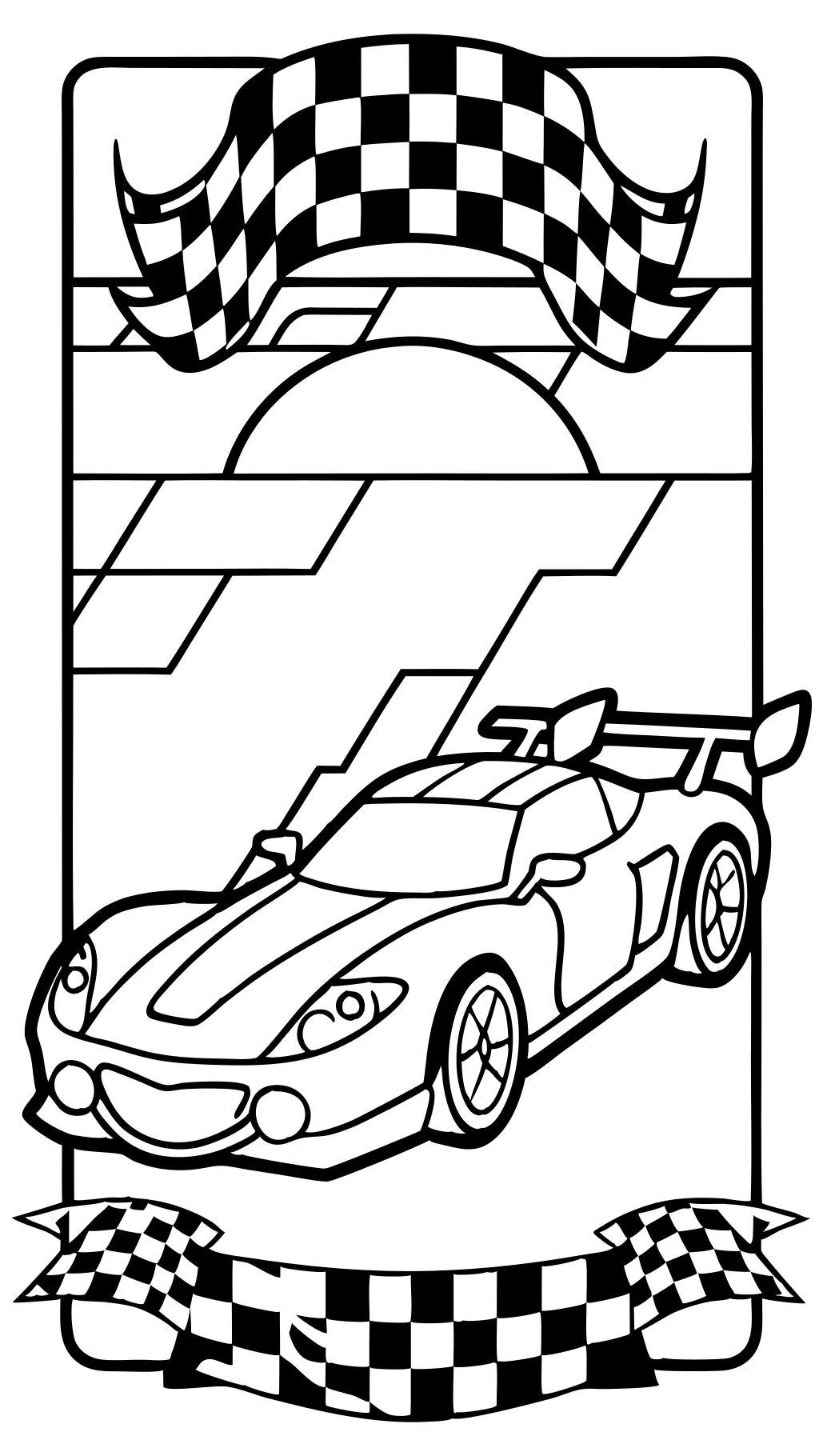 page de couleur de voiture de course